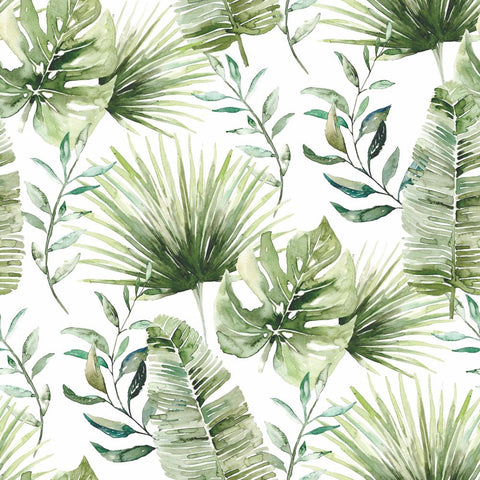Jungle Leaves, white • Lunch Napkins