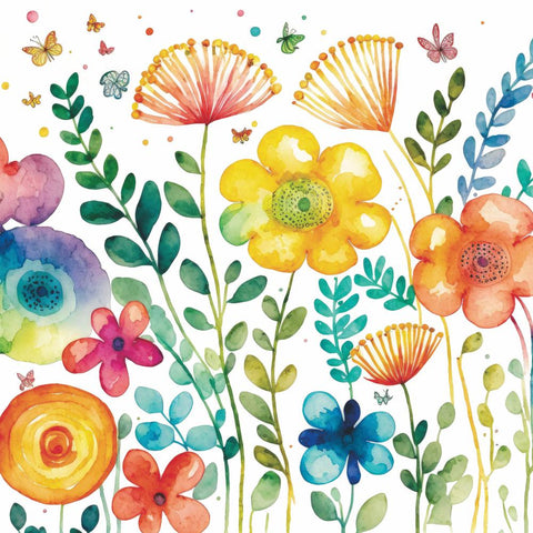 Vibrant Spring, white • Lunch Napkins