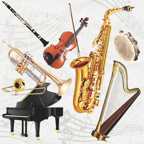 Music Instruments • Lunch Napkins