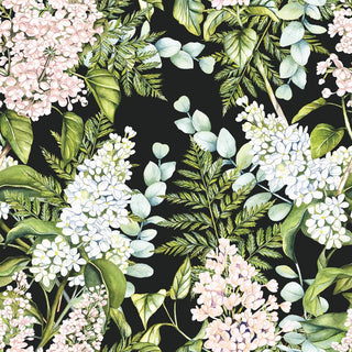 Soft Lilacs, black • Lunch Napkin