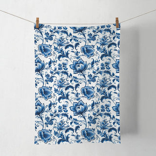 Delft Blue Florals • Kitchen Towel