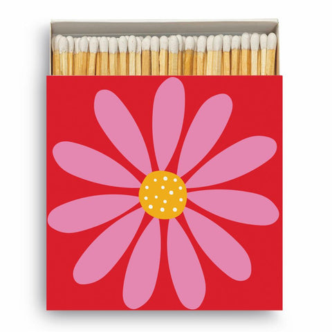 Happy Flower, red • Square-boxed Matches