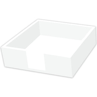 Lacquered Wood Napkin Caddy • White (Lunch Size)