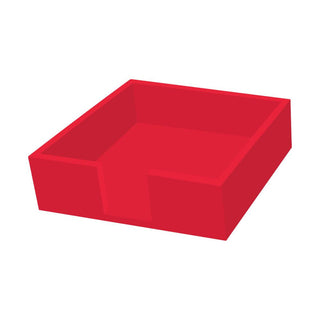 Lacquered Wood Napkin Caddy • Red (Beverage Size)