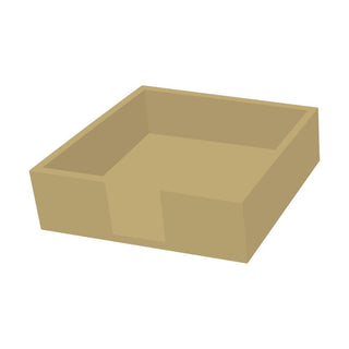 Lacquered Wood Napkin Caddy • Gold (Beverage Size)