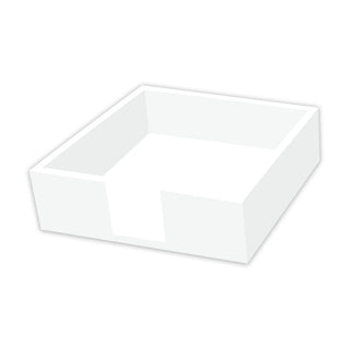 Lacquered Wood Napkin Caddy • White (Beverage Size)