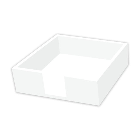 Lacquered Wood Napkin Caddy • White (Beverage Size)