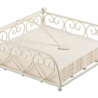 Metal Napkin Caddy • Branch, medium cream (Lunch Size)