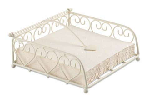 Metal Napkin Caddy • Branch, medium cream (Lunch Size)