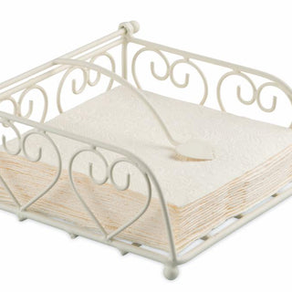 Metal Napkin Caddy • Branch, medium cream (Beverage Size)