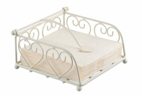 Metal Napkin Caddy • Branch, medium cream (Beverage Size)