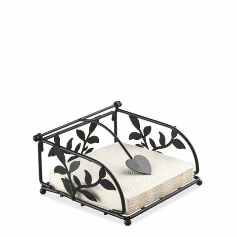 Metal Napkin Caddy • Branch, medium black (Beverage Size)