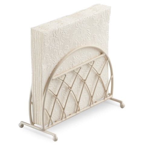 Metal Napkin Holder • Lattice, cream