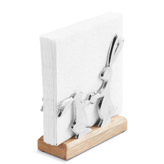 Die Cast Metal Napkin Holder • Bunnies
