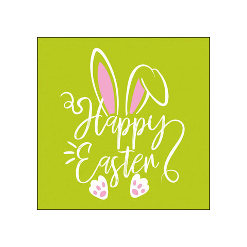 Happy Easter, green • Beverage Napkins