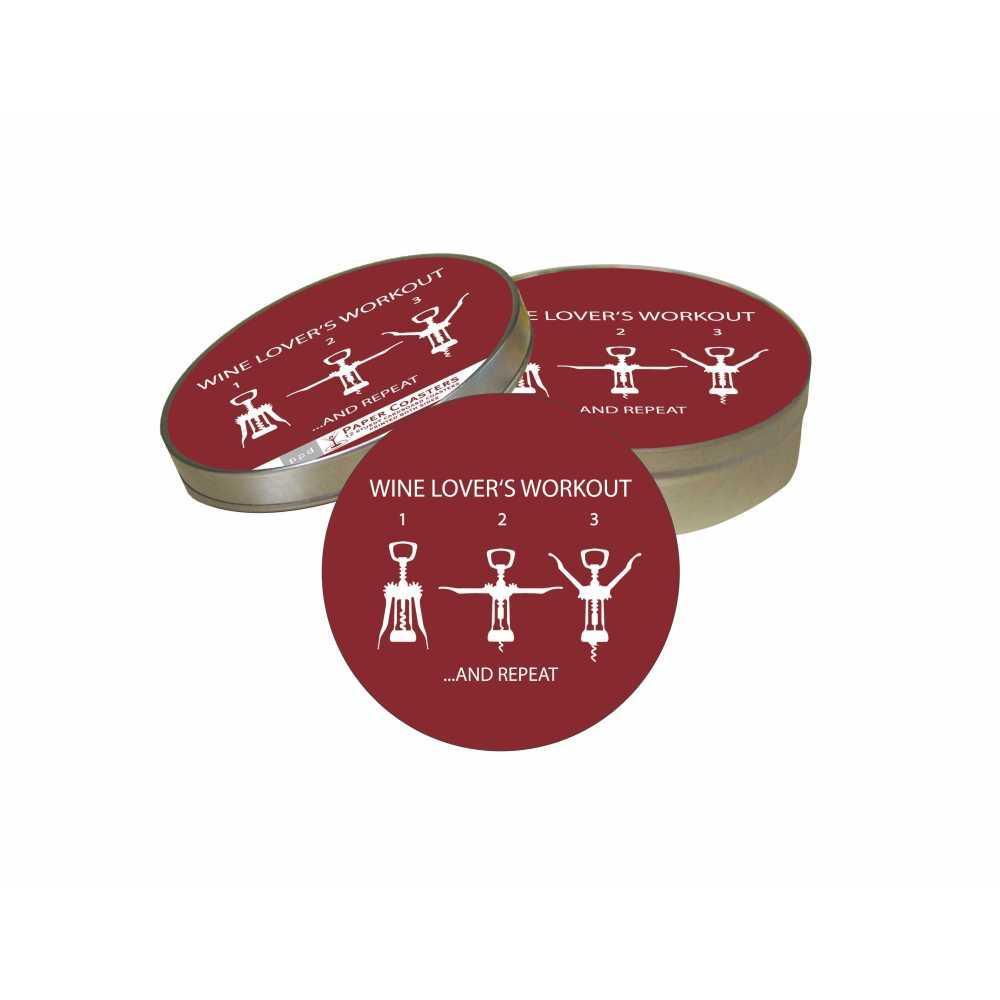 Wine Lover's Workout  Pulpboard Coaster Set