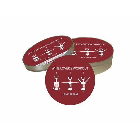 Wine Lover's Workout  Pulpboard Coaster Set