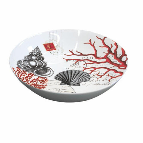 Red Coral Serving Bowl