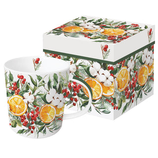 Winter Oranges • Gift-Boxed Mug