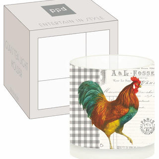 French Rooster Boxed Tea Light Holder