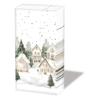 Snowy Houses • Pocket Tissues
