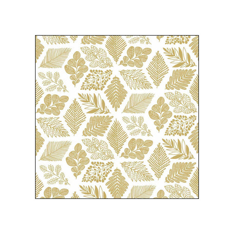 Pure Leaves, gold • Beverage Napkins