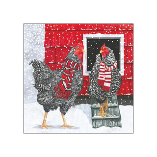 Holiday Hens • Beverage Napkins