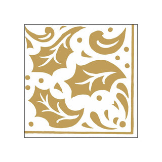 Holly in Gold • Beverage Napkins