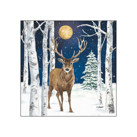Winter Stag • Beverage Napkins