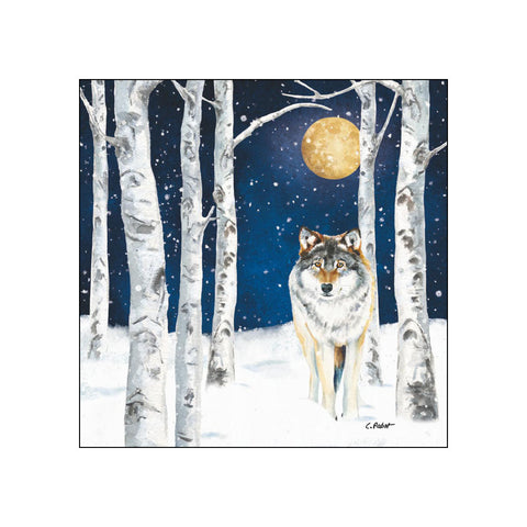 Winter Wolf • Beverage Napkins