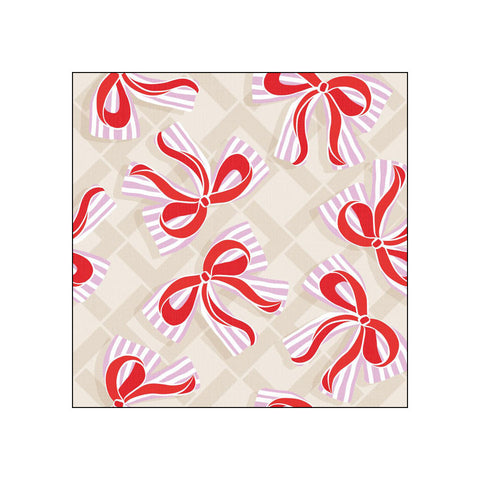 Bows, taupe • Beverage Napkins
