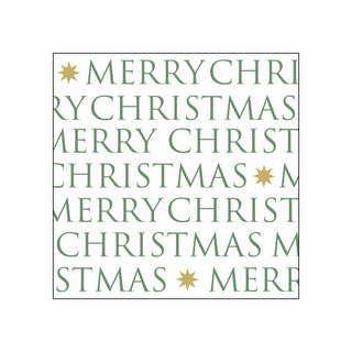 Christmas Letters, green • Beverage Napkins
