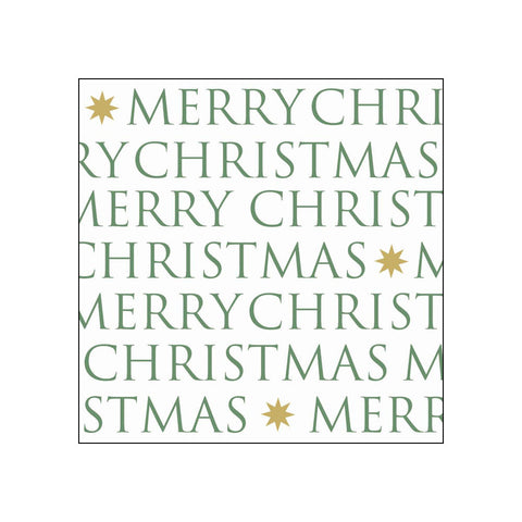 Christmas Letters, green • Beverage Napkins