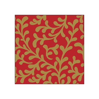 Pretty Tendrils, red • Beverage Napkins