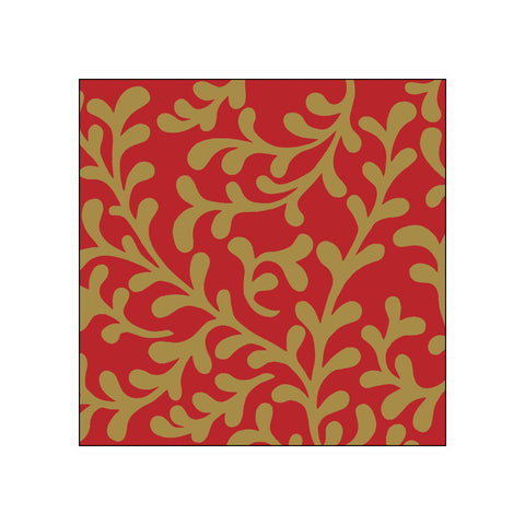 Pretty Tendrils, red • Beverage Napkins
