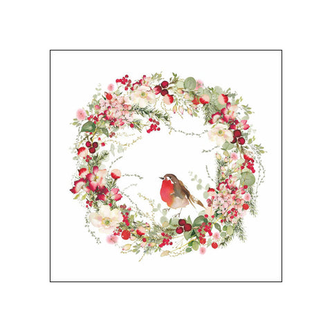 Beautiful Christmas Wreath • Beverage Napkins