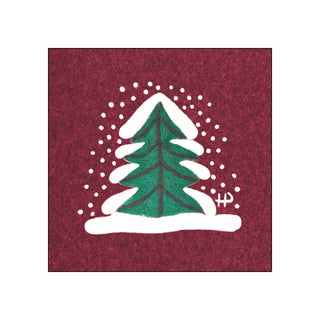 Fir Tree in Snow • Beverage Napkins