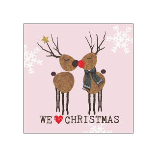 We Love Christmas, rosé • Beverage Napkins