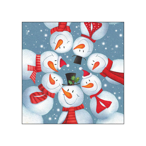 Snowmen Circle • Beverage Napkins