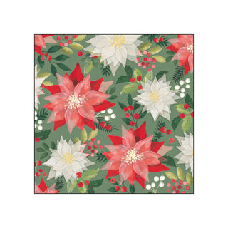 Merry Poinsettia • Beverage Napkins