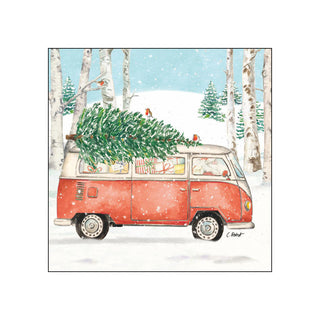 Christmas Bus • Beverage Napkins