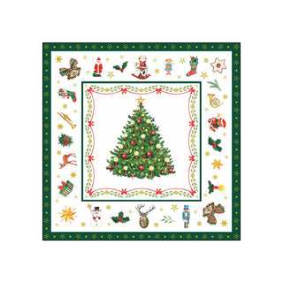 Christmas Evergreen, white • Beverage Napkins