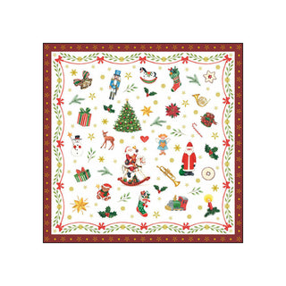 Ornaments All Over, red • Beverage Napkins