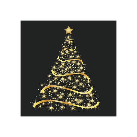 Shining Tree, black • Beverage Napkins