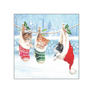 Kittens in Winterland • Beverage Napkins