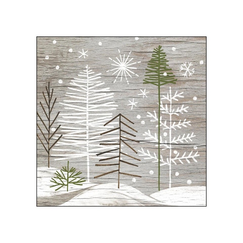 Trees on Wood • Beverage Napkins