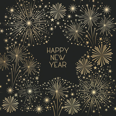 Golden New Year • Beverage Napkins
