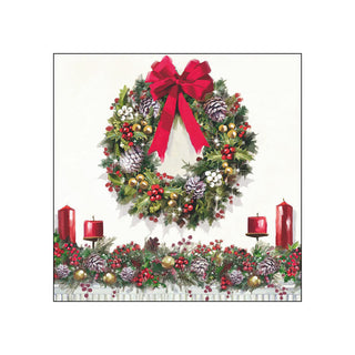 Bow on Wreath • Beverage Napkins