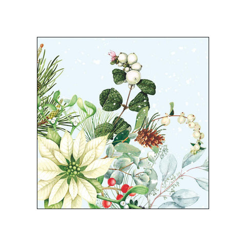 White Poinsettia • Beverage Napkins