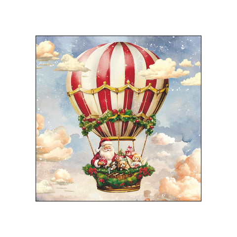 Santa's Air Balloon • Beverage Napkins
